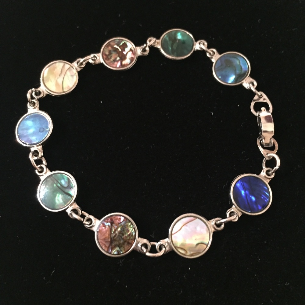 Small Jeweled Gold Tone Bracelet